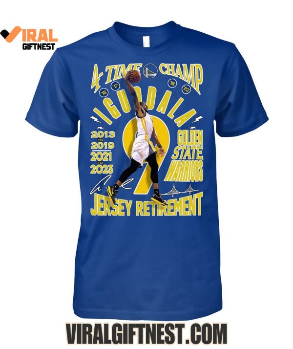 4-Time Champ Andre Iguodala x Golden State Warriors Jersey Retirement Limited Edition T-Shirts