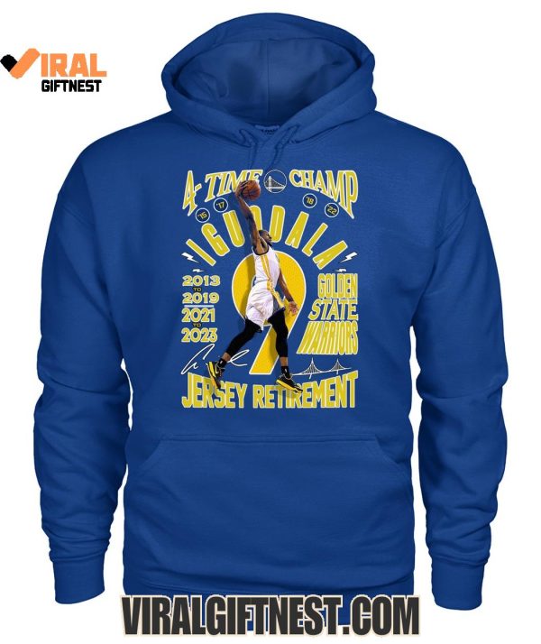 4-Time Champ Andre Iguodala x Golden State Warriors Jersey Retirement Limited Edition T-Shirts