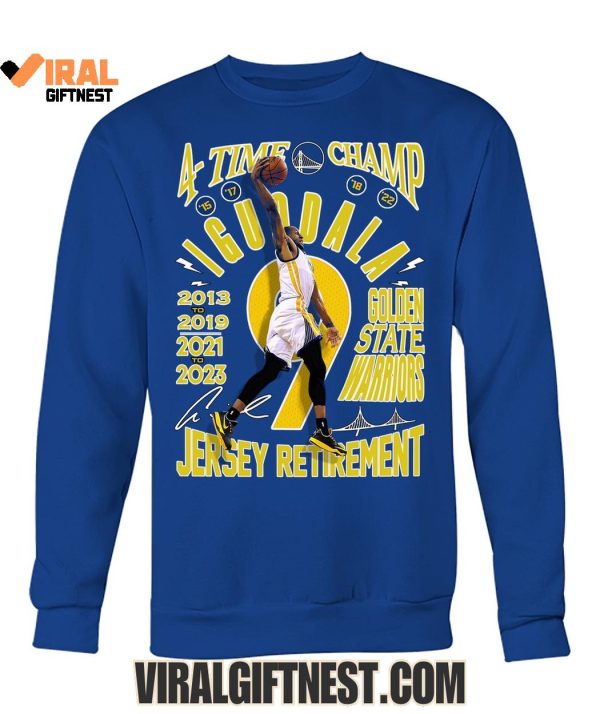 4-Time Champ Andre Iguodala x Golden State Warriors Jersey Retirement Limited Edition T-Shirts