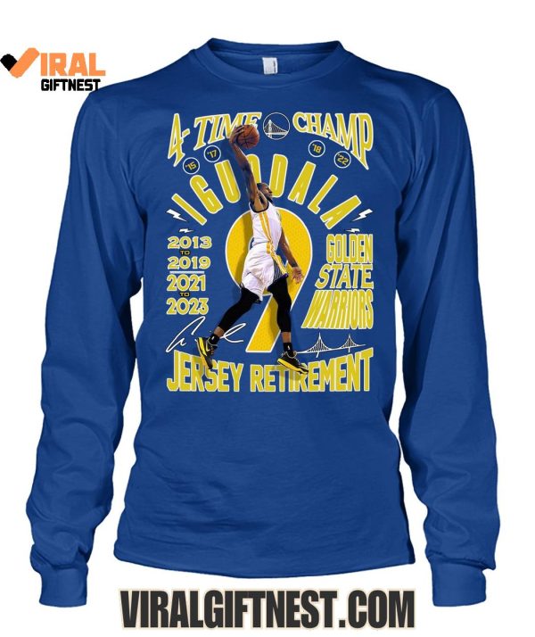 4-Time Champ Andre Iguodala x Golden State Warriors Jersey Retirement Limited Edition T-Shirts