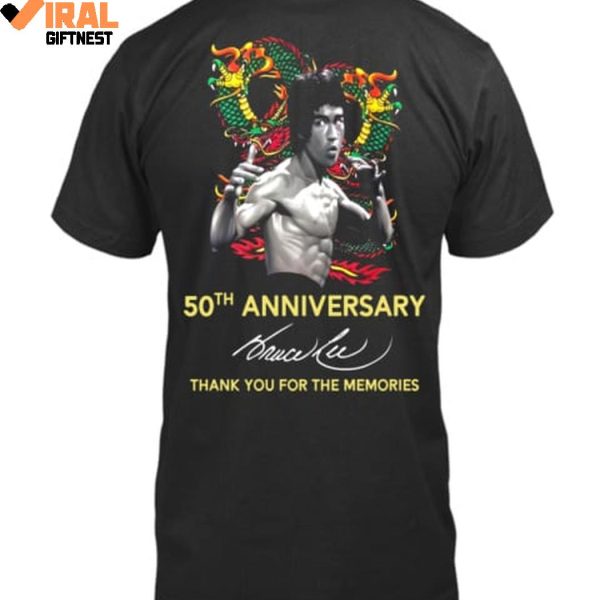 Bruce Lee The Dragon 50th Anniversary Thank Tou For The Memories T-Shirts