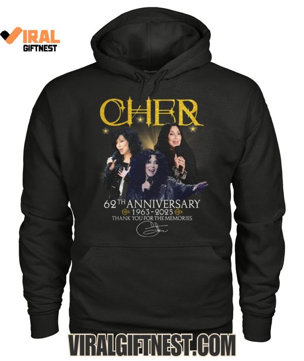 Cher 62nd Anniversary 1963-2025 Thank You For The Memories Limited Edition Shirts