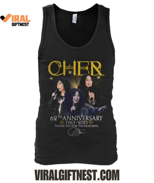 Cher 62nd Anniversary 1963-2025 Thank You For The Memories Limited Edition Shirts