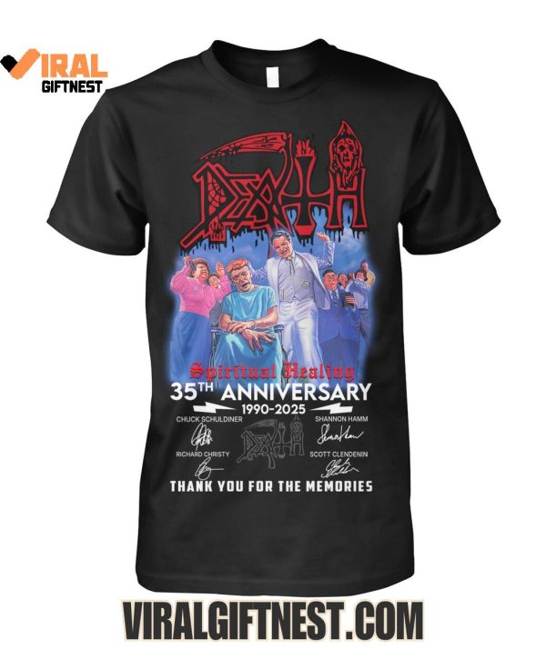 Death x Spiritual Healing 35th Anniversary 1990-2025 Thank You For The Memories Shirts