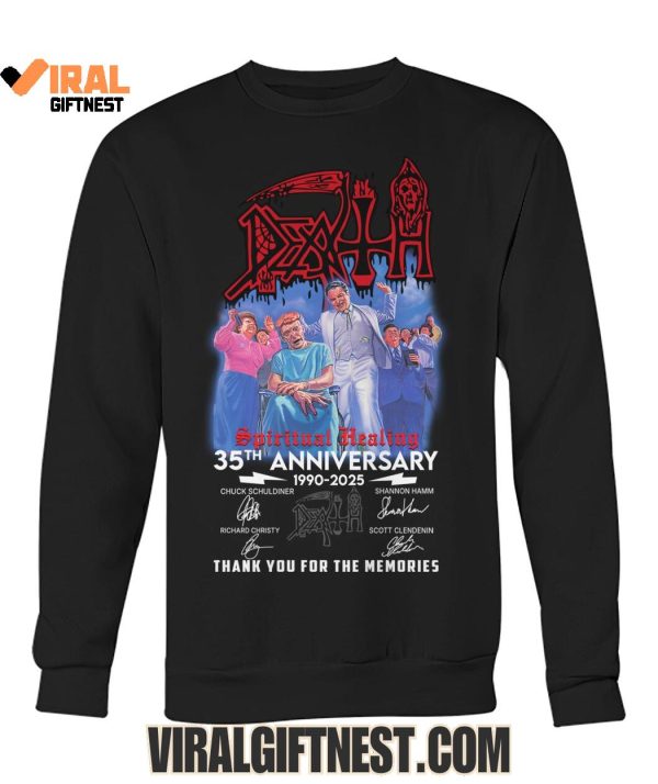 Death x Spiritual Healing 35th Anniversary 1990-2025 Thank You For The Memories Shirts