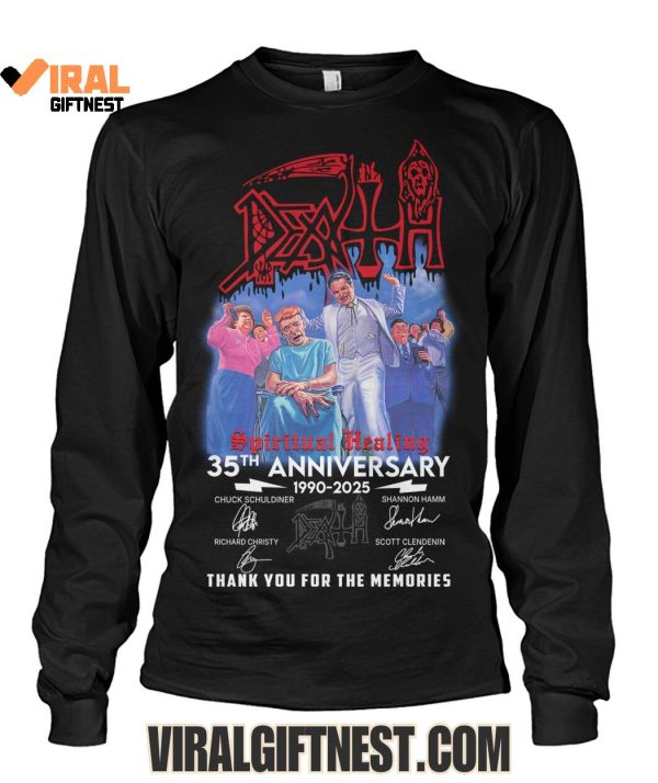 Death x Spiritual Healing 35th Anniversary 1990-2025 Thank You For The Memories Shirts