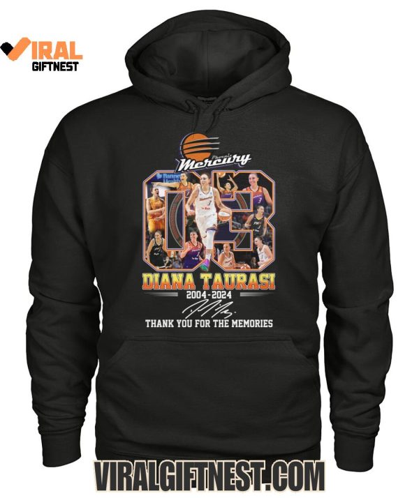 Diana Taurasi x Phoenix Mercury 2004-2024 Thank You For The Memories Shirts