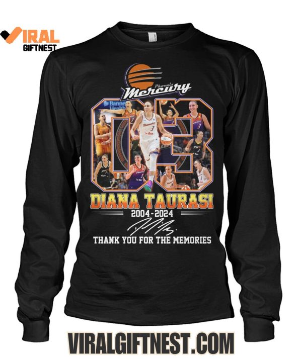 Diana Taurasi x Phoenix Mercury 2004-2024 Thank You For The Memories Shirts