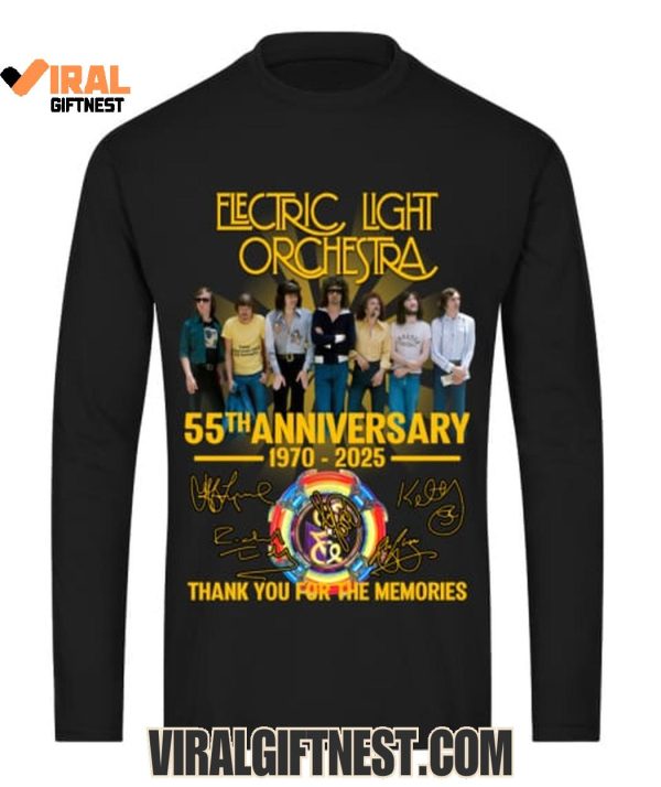 Electric Light Orchestra 55th Anniversary 1970-2025 Thank You For The Memories Shirts