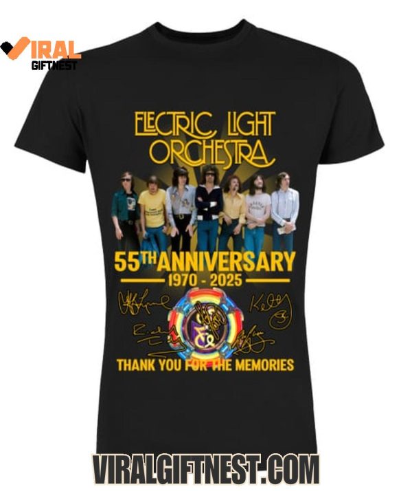 Electric Light Orchestra 55th Anniversary 1970-2025 Thank You For The Memories Shirts