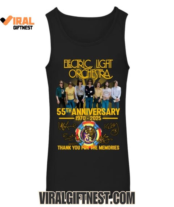 Electric Light Orchestra 55th Anniversary 1970-2025 Thank You For The Memories Shirts