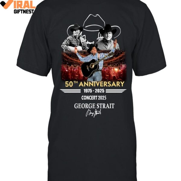 George Strait 50th Anniversary 1975-2025 Concert 2025 Limited Edition Shirts