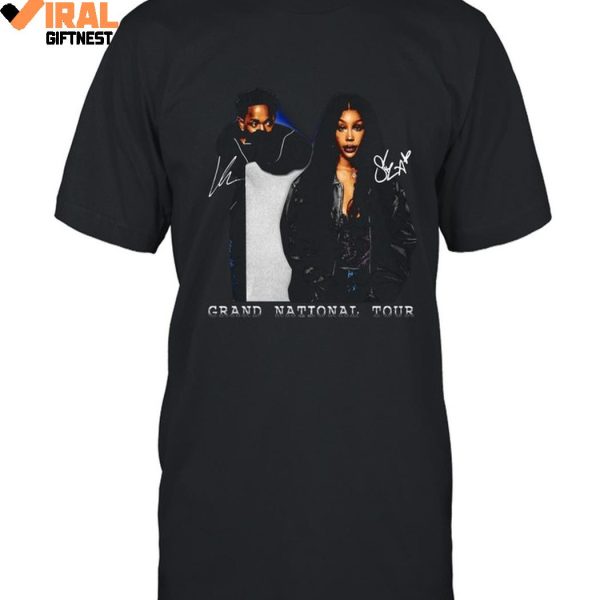 Grand National Tour 2025 Kendrick Lamar And SZA Limited Edition Shirts