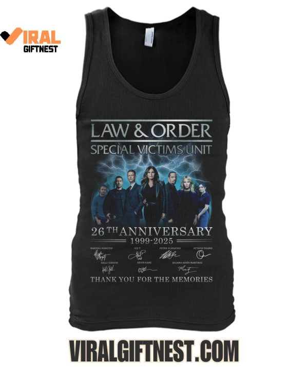 Law And Order Special Victims Unit 26th Anniversary 1999-2025 Thank You For The Memories Shirts