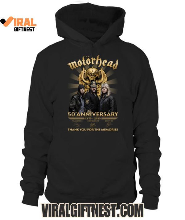 Motörhead 50th Anniversary 1975-2025 Thank You For The Memories Limited Edition Shirts