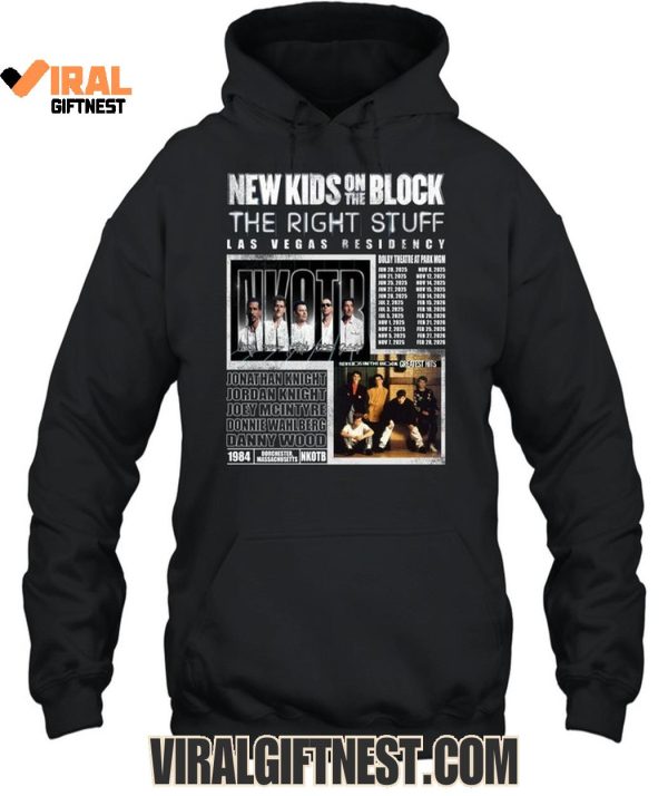 New Kids On The Block 2025 The Right Stuff Las Vegas Residency Limited Edition Shirts