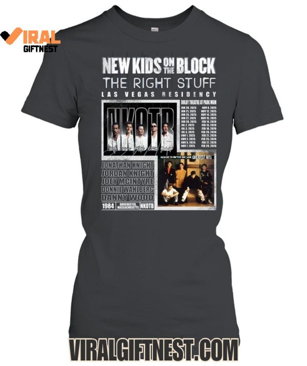 New Kids On The Block 2025 The Right Stuff Las Vegas Residency Limited Edition Shirts