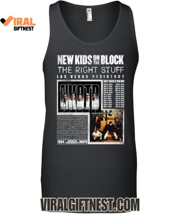 New Kids On The Block 2025 The Right Stuff Las Vegas Residency Limited Edition Shirts