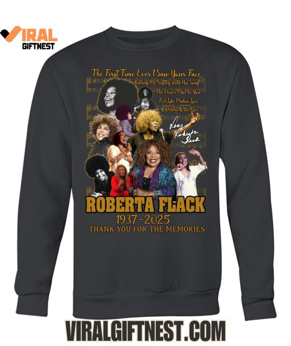 Roberta Flack 1937-2025 Thank You For The Memories Limited Edition T-Shirts