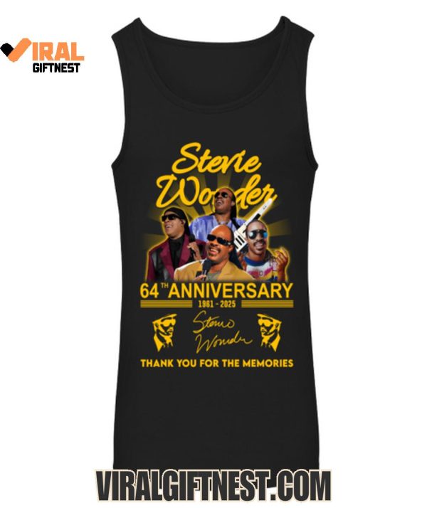 Stevie Wonder 64th Anniversary 1961-2025 Thank You For The Memories Limited Edition T-Shirts