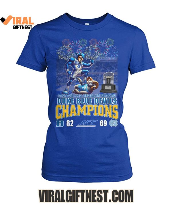 2024-2025 ACC Regular Season Champions Duke Blue Devils Men’s Basketball Limited Edition Shirts