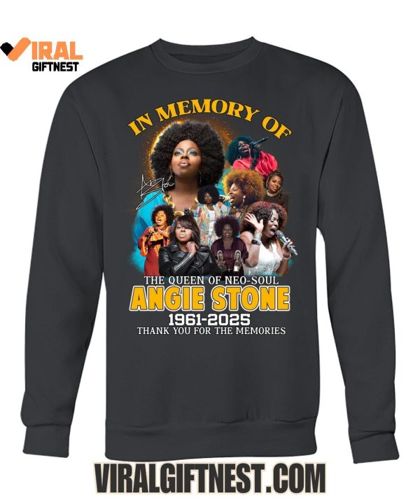 2025 In Memory Of The Queen Of Neo-Soul Angie Stone 2025 Thank You For The Memories Limited Edition Shirts