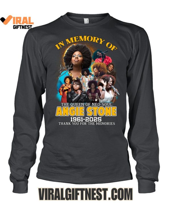 2025 In Memory Of The Queen Of Neo-Soul Angie Stone 2025 Thank You For The Memories Limited Edition Shirts