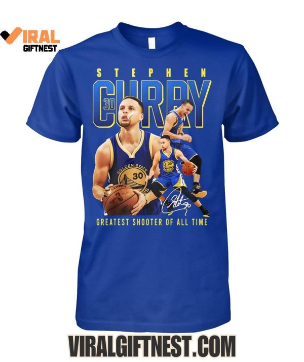 2025 Stephen Curry x Golden State Warriors Greatest Shooter Of All Time Shirts