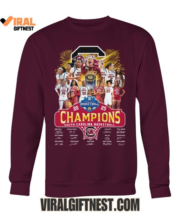 2025 Women’s Basketball Champions South Carolina Gamecocks Limited Edition Shirts