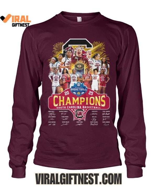 2025 Women’s Basketball Champions South Carolina Gamecocks Limited Edition Shirts