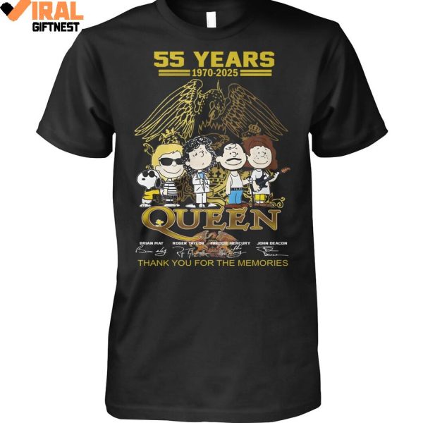 55 Years 1970-2025 Queen Thank You For The Memories Limited Edition Shirts