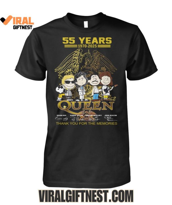 55 Years 1970-2025 Queen Thank You For The Memories Limited Edition Shirts