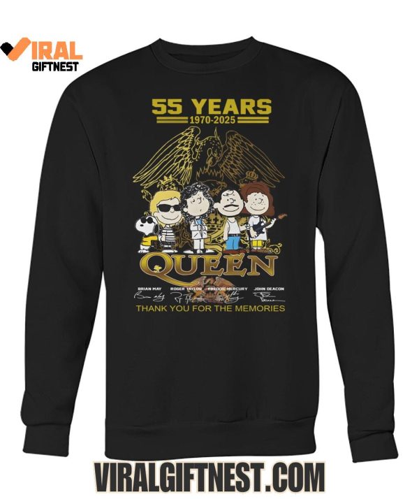 55 Years 1970-2025 Queen Thank You For The Memories Limited Edition Shirts