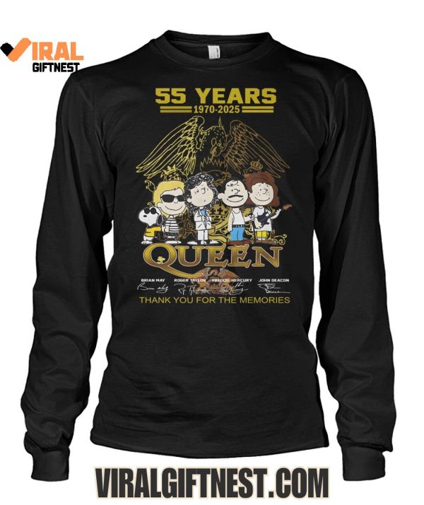 55 Years 1970-2025 Queen Thank You For The Memories Limited Edition Shirts