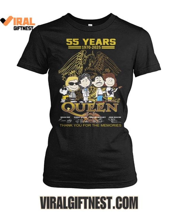 55 Years 1970-2025 Queen Thank You For The Memories Limited Edition Shirts