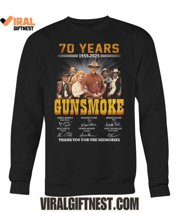 70 Years 1955-2025 Gunsmoke Thank You For The Memories Limited Edition Shirts