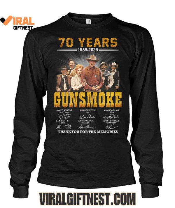 70 Years 1955-2025 Gunsmoke Thank You For The Memories Limited Edition Shirts