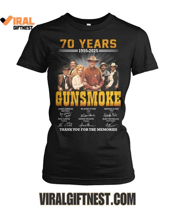 70 Years 1955-2025 Gunsmoke Thank You For The Memories Limited Edition Shirts