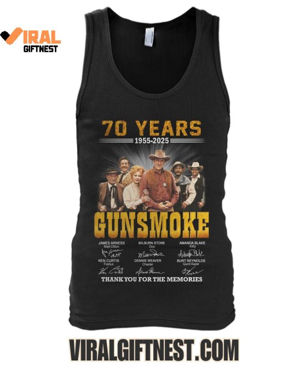 70 Years 1955-2025 Gunsmoke Thank You For The Memories Limited Edition Shirts