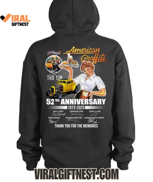 American Graffiti 52nd Anniversary 1973-2025 Thank You For The Memories Limited Edition Shirts