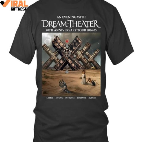 An Evening With Dream Theater 40th Anniversary Tour 2024-2025 Limited Edition Shirts