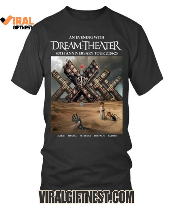 An Evening With Dream Theater 40th Anniversary Tour 2024-2025 Limited Edition Shirts