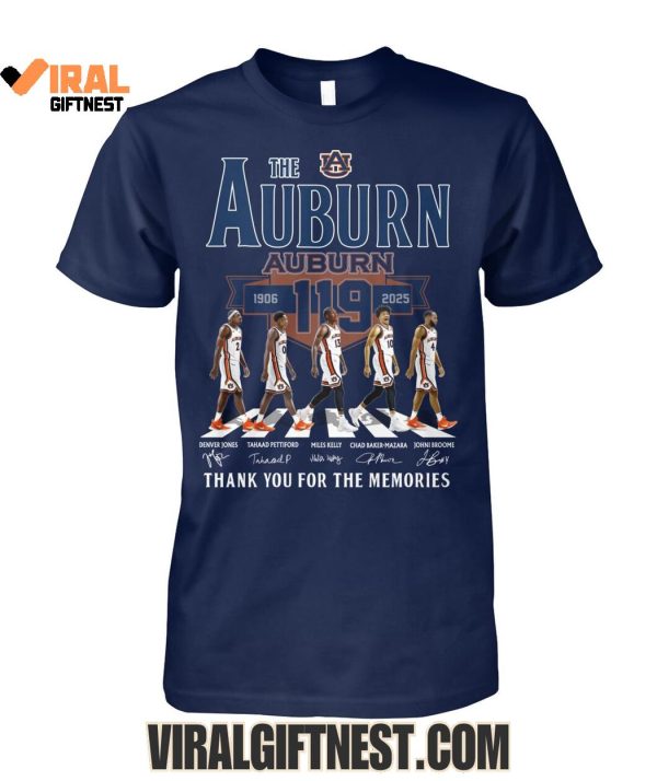 Auburn Tigers Men’s Basketball 119th 1906-2025 Thank You For The Memories Shirts