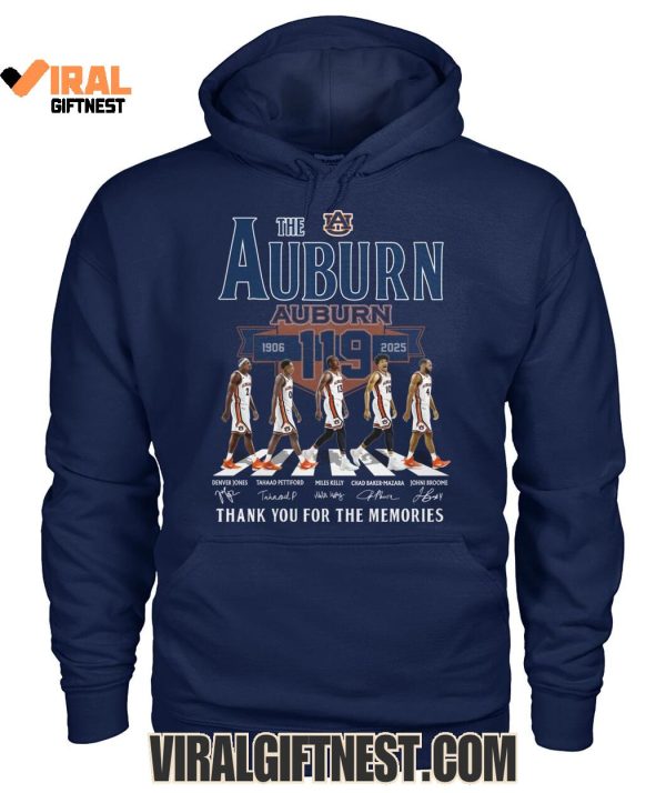 Auburn Tigers Men’s Basketball 119th 1906-2025 Thank You For The Memories Shirts