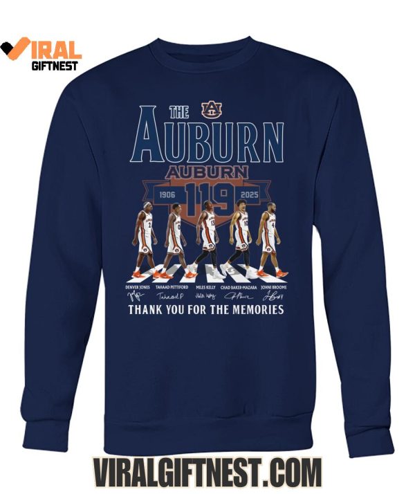 Auburn Tigers Men’s Basketball 119th 1906-2025 Thank You For The Memories Shirts