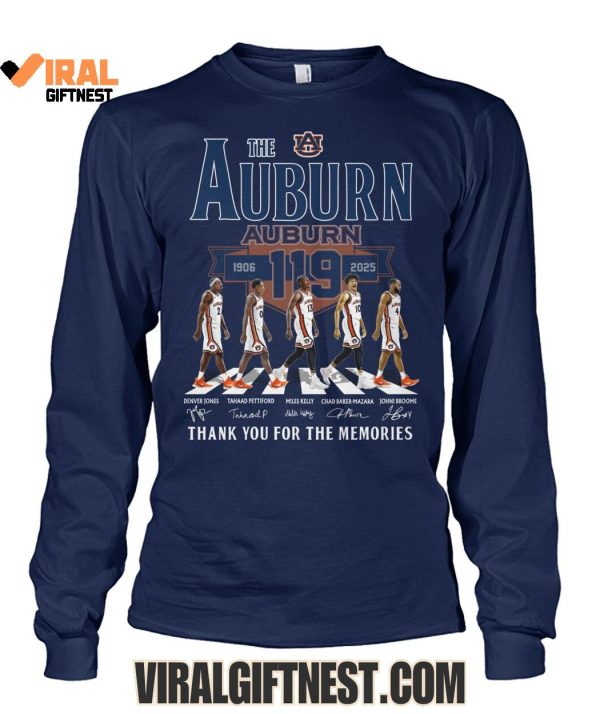 Auburn Tigers Men’s Basketball 119th 1906-2025 Thank You For The Memories Shirts