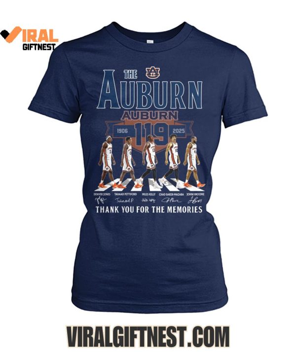 Auburn Tigers Men’s Basketball 119th 1906-2025 Thank You For The Memories Shirts