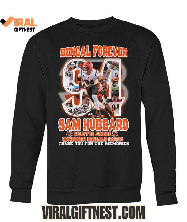 Bengal Forever Sam Hubbard x Cincinnati Bengals Thank You For The Memories Shirts