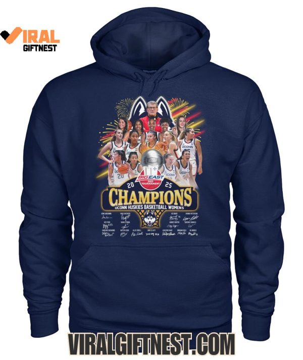 Big East Tournament 2025 Champions UConn Huskies Women’s Basketball New Limited Edition Shirts