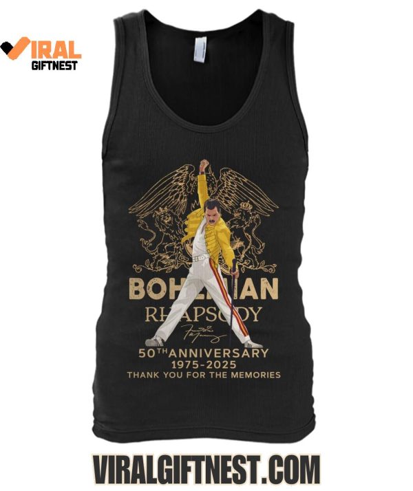 Bohemian Rhapsody 50th Anniversary 1975-2025 Thank You For The Memories Shirts